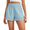 imageCRZ YOGA Womens Shorts Casual High Waisted Linerless for Lounge Athletic Golf with Pockets WeightlessLight Grayish Blue