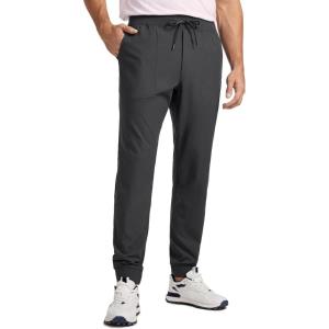 imageCRZ YOGA All Day Comfy Golf Joggers Pants for Men 3032 Quick Dry Stretch Work Casual Sweatpants with PocketsInk Gray