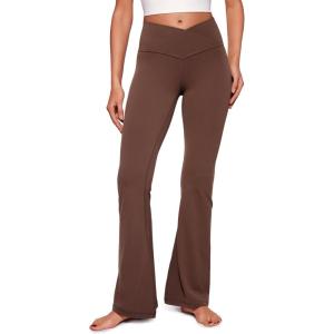 imageCRZ YOGA Butterluxe Crossover Flare Leggings for Women 29  31  33quot  High Waist V Cross Bootcut Bell Bottoms Yoga PantsCoffee Brown