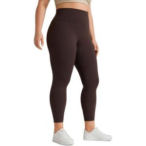 imageCRZ YOGA Butterluxe Plus Size Leggings for Women 25 Inches  High Waisted Buttery Soft Spandex Workout Casual Pants 3X 4XHot Fudge Brown