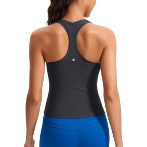 imageCRZ YOGA Butterluxe Racerback Workout Tank Tops for Women Tight Sleeveless Camisole Gym Athletic Yoga ShirtsMysterious Grey