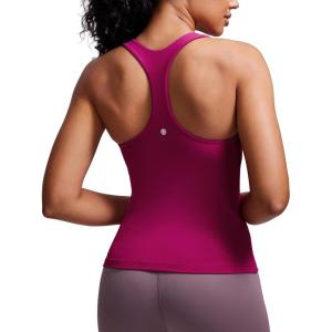imageCRZ YOGA Butterluxe Workout Tank Tops for Women Built in Bras Padded  Racerback Athletic Spandex Yoga CamisoleMagenta Purple