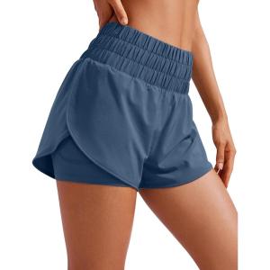 imageCRZ YOGA High Waisted Running Shorts for Women 3quot  Split Breathable for Athletic Tennis Gym Workout with PocketsStelindigo