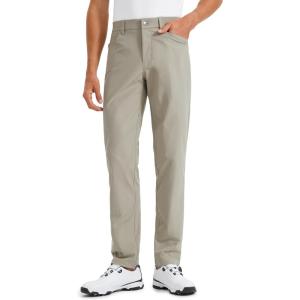 imageCRZ YOGA Mens All Day Comfy Golf Pants with 5Pocket 28quot30quot32quot34quot Quick Dry Lightweight Casual Work Stretch TrousersKhali Barley