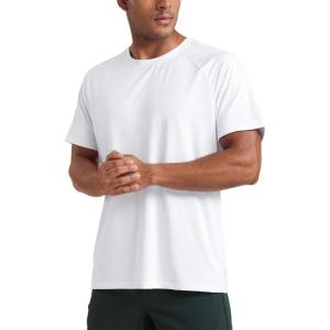 imageCRZ YOGA Mens Short Sleeve Mesh Workout Shirts Lightweight Breathable Running Athletic Training TShirt TopsWhite