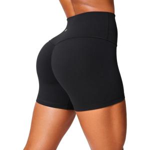 imageCRZ YOGA Secretsculpt Womens Butterlift High Waist Scrunch Butt Biker Shorts 4 Inches  No Front Seam Workout Gym BootyBlack