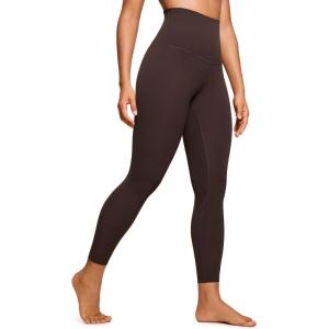 imageCRZ YOGA Super High Waisted Butterluxe Yoga Pants 25 Inches  Buttery Soft Workout Leggings for Women Over BellyHot Fudge Brown