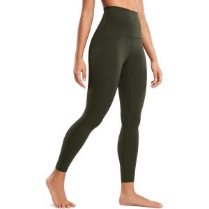 imageCRZ YOGA Super High Waisted Butterluxe Yoga Pants 25 Inches  Buttery Soft Workout Leggings for Women Over BellyOlive Green