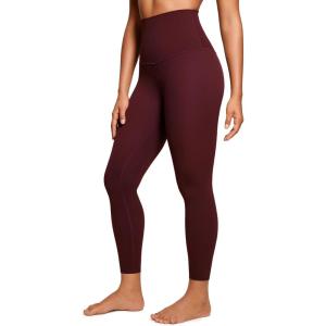 imageCRZ YOGA Super High Waisted Butterluxe Yoga Pants 25 Inches  Buttery Soft Workout Leggings for Women Over BellyRed Merlot