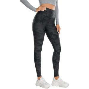 imageCRZ YOGA Thermal Fleece Lined Leggings Women 28  Winter Warm Workout Hiking Pants High Waisted Yoga Tights Full LengthDark Grey Camouflage