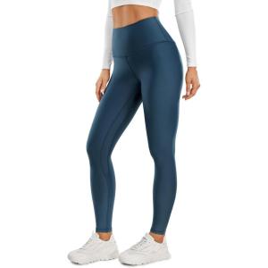 imageCRZ YOGA Thermal Fleece Lined Leggings Women 28  Winter Warm Workout Hiking Pants High Waisted Yoga Tights Full LengthFrench Navy