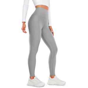 imageCRZ YOGA Thermal Fleece Lined Leggings Women 28  Winter Warm Workout Hiking Pants High Waisted Yoga Tights Full LengthRhino Grey