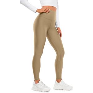 imageCRZ YOGA Thermal Fleece Lined Leggings Women 28  Winter Warm Workout Hiking Pants High Waisted Yoga Tights Full LengthSoul Brown