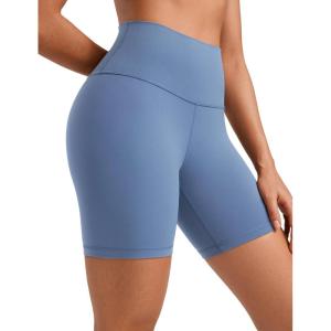 imageCRZ YOGA Womens ButterLuxe Biker Shorts 6 Inches  High Waisted Workout Running Volleyball Spandex YogaOasis Blue