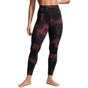 imageCRZ YOGA Womens Butterlift High Waisted Workout Leggings 25quot  Pilates Gym Athletic Yoga Pants Buttery SoftBurgundy Tie Dye Flowers