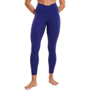 imageCRZ YOGA Womens Butterluxe Cross Waist Workout Leggings 25 Inches  V Crossover High Waisted Gym YogaLarkspur Blue