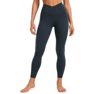 imageCRZ YOGA Womens Butterluxe Cross Waist Workout Leggings 25 Inches  V Crossover High Waisted Gym YogaTrue Navy