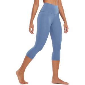 imageCRZ YOGA Womens Butterluxe High Waisted Lounge Leggings 19 Inches  Workout Buttery Soft Capris Yoga PantsOasis Blue