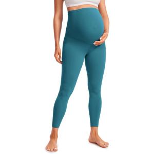 imageCRZ YOGA Womens Butterluxe Maternity Leggings Over The Belly 25quot  Buttery Soft Workout Activewear Yoga Pregnancy PantsBorealis Green