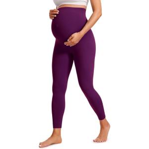 imageCRZ YOGA Womens Butterluxe Maternity Leggings Over The Belly 25quot  Buttery Soft Workout Activewear Yoga Pregnancy PantsPlum Magenta