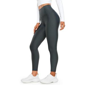 imageCRZ YOGA Womens High Waisted Fleece Lined Leggings 25 inches  Winter Warm Thick Thermal Soft Workout Yoga PantsMelanite