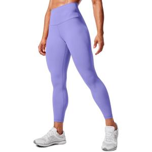 imageCRZ YOGA Womens Hugged Feeling Compression Leggings 25 Inches  Thick High Waisted Tummy Control Workout Pants TightsDark Lavender Purple