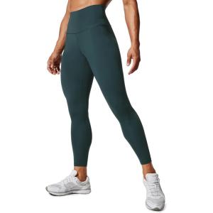 imageCRZ YOGA Womens Hugged Feeling Compression Leggings 25 Inches  Thick High Waisted Tummy Control Workout Pants TightsForest Dark Green