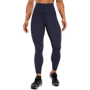 imageCRZ YOGA Womens Hugged Feeling Compression Leggings 25 Inches  Thick High Waisted Tummy Control Workout Pants TightsNavy