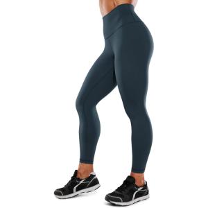 imageCRZ YOGA Womens Hugged Feeling Compression Leggings 25 Inches  Thick High Waisted Tummy Control Workout Pants TightsTrue Navy