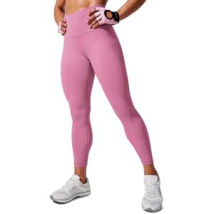 imageCRZ YOGA Womens Hugged Feeling Compression Leggings 25 Inches  Thick High Waisted Tummy Control Workout Pants TightsVelvet Dust