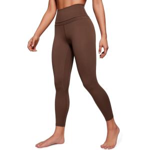 imageCRZ YOGA Womens Naked Feeling Workout 78 Yoga Leggings  25 Inches High Waist Tight PantsCoffee Brown