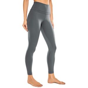 imageCRZ YOGA Womens Naked Feeling Workout 78 Yoga Leggings  25 Inches High Waist Tight PantsDark Carbon Gray