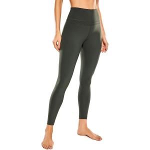 imageCRZ YOGA Womens Naked Feeling Workout 78 Yoga Leggings  25 Inches High Waist Tight PantsOlive