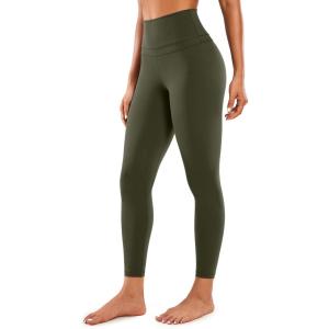 imageCRZ YOGA Womens Naked Feeling Workout 78 Yoga Leggings  25 Inches High Waist Tight PantsOlive Green