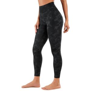 imageCRZ YOGA Womens Naked Feeling Workout 78 Yoga Leggings  25 Inches High Waist Tight PantsTie Dye Smoke Ink