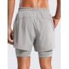 imageCRZ YOGA 2 in 1 Mens Athletic Shorts 5 with Liner Quick Dry Lightweight for Running Sports Gym with PocketsDark Chrome