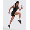 imageCRZ YOGA 2 in 1 Running Shorts for Women 3 High Waisted Split for Athletic Gym Workout Tennis with PocketBlack