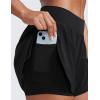imageCRZ YOGA 2 in 1 Running Shorts for Women 3 High Waisted Split for Athletic Gym Workout Tennis with PocketBlack