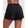 imageCRZ YOGA 2 in 1 Running Shorts for Women 3 High Waisted Split for Athletic Gym Workout Tennis with PocketBlack