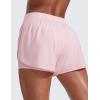 imageCRZ YOGA 2 in 1 Running Shorts for Women 3 High Waisted Split for Athletic Gym Workout Tennis with PocketStrawberry Pink