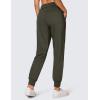 imageCRZ YOGA 4Way Stretch Joggers for Women 28quot Golf Casual Travel Workout Pants Lounge Athletic Sweatpants with PocketsOlive Green