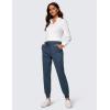 imageCRZ YOGA 4Way Stretch Joggers for Women 28quot Golf Casual Travel Workout Pants Lounge Athletic Sweatpants with PocketsSlate Blue