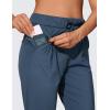 imageCRZ YOGA 4Way Stretch Joggers for Women 28quot Golf Casual Travel Workout Pants Lounge Athletic Sweatpants with PocketsSlate Blue