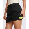 imageCRZ YOGA 4Way Stretch Skirts for Women High Waisted Work Casual Golf Tennis Skirt Skorts with 5 PocketsBlack
