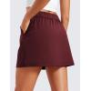 imageCRZ YOGA 4Way Stretch Skirts for Women High Waisted Work Casual Golf Tennis Skirt Skorts with 5 PocketsNoctilucence Red