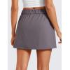 imageCRZ YOGA 4Way Stretch Skirts for Women High Waisted Work Casual Golf Tennis Skirt Skorts with 5 PocketsTornado Grey