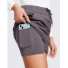 imageCRZ YOGA 4Way Stretch Skirts for Women High Waisted Work Casual Golf Tennis Skirt Skorts with 5 PocketsTornado Grey
