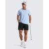 imageCRZ YOGA All Day Comfy Golf Casual Shorts for Men  7quot Elastic Waist Lightweight Quick Dry for Athletic Daily with PocketsBlack