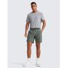 imageCRZ YOGA All Day Comfy Golf Casual Shorts for Men  7quot Elastic Waist Lightweight Quick Dry for Athletic Daily with PocketsGrey Sage