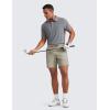 imageCRZ YOGA All Day Comfy Golf Casual Shorts for Men  7quot Elastic Waist Lightweight Quick Dry for Athletic Daily with PocketsKhali Barley